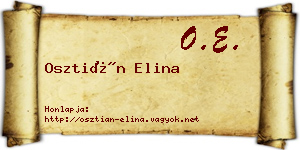 Osztián Elina névjegykártya
